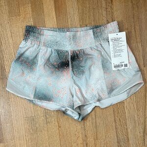 lululemon athletica Hotty Hot High Rise Short 2.5” Reflective - Gray and Orange